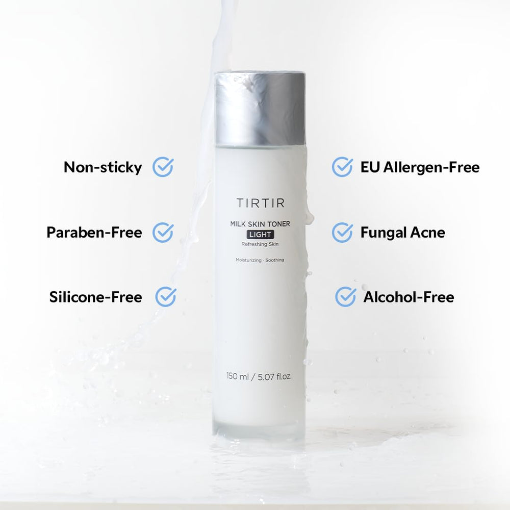TIRTIR Tonique lait-peau-legere – peau lumineuse après application.
