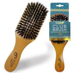 Titan Club Wave avec poils naturels pour lisser et répartir l'huile du cuir chevelu.