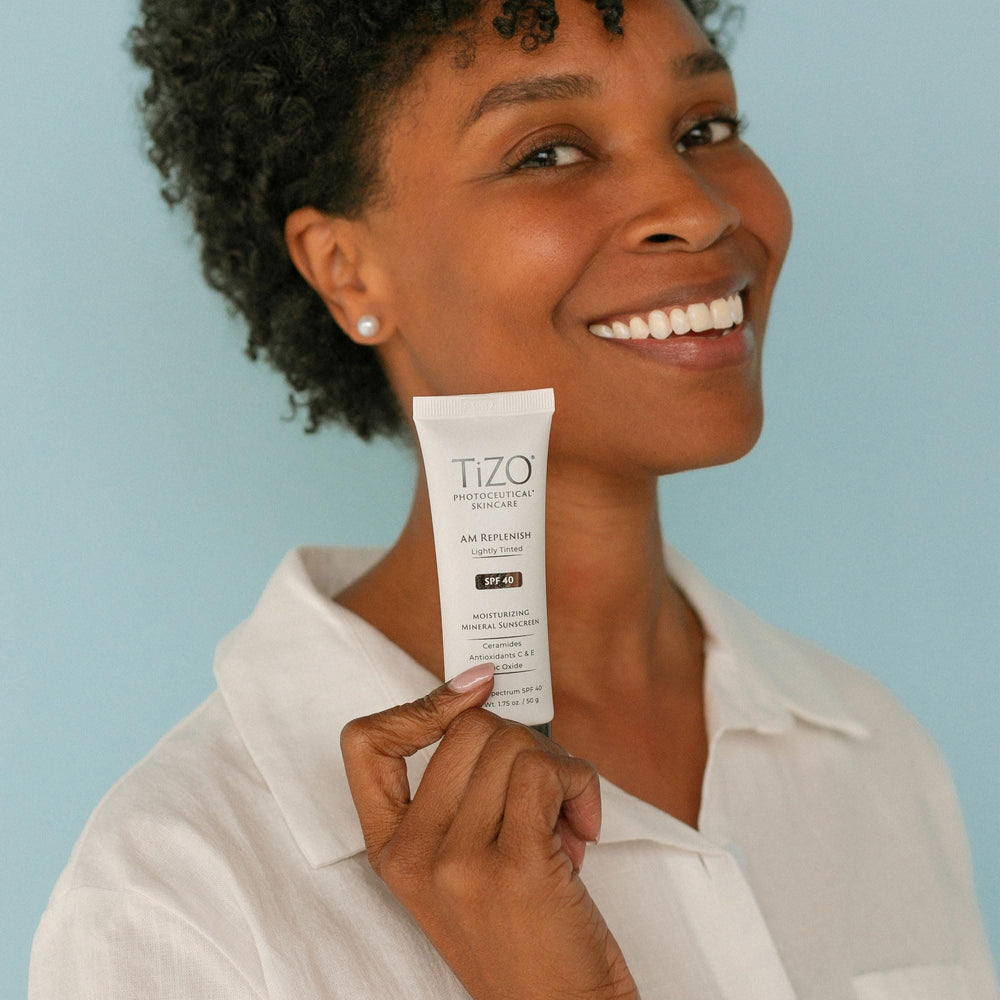 TIZO AM Replenish SPF 40 — Protection UV minérale pour peau sensible.