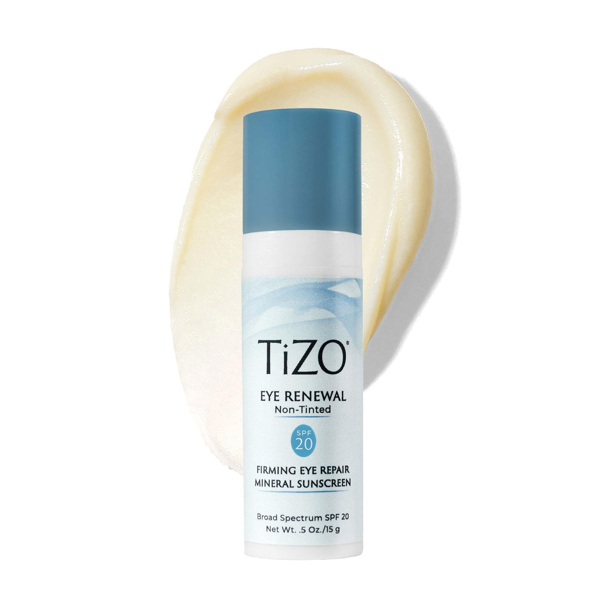 TIZO Rénovation du Regard SPF20 – Bouteille élégante et application fluide.