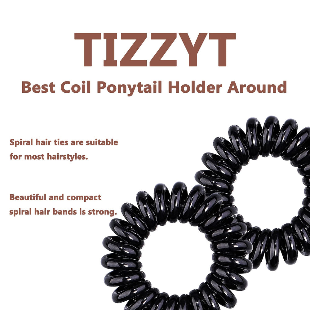 Attaches spirales TIZZYT pour cheveux noirs, sans dommages