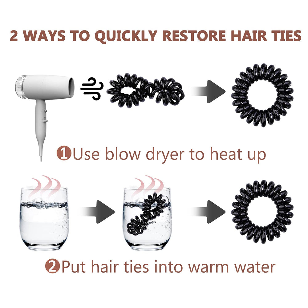 Spirales TIZZYT résistantes à l'eau pour cheveux noirs