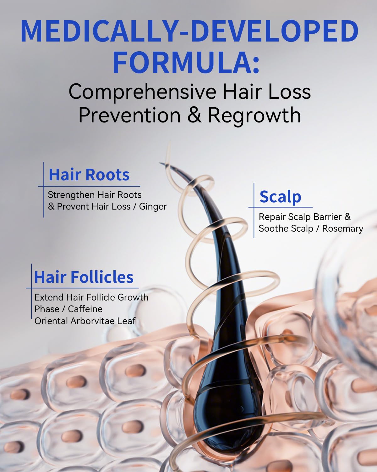TJE Hair Growth Serum – gingembre et aloe vera pour apaiser le cuir chevelu.