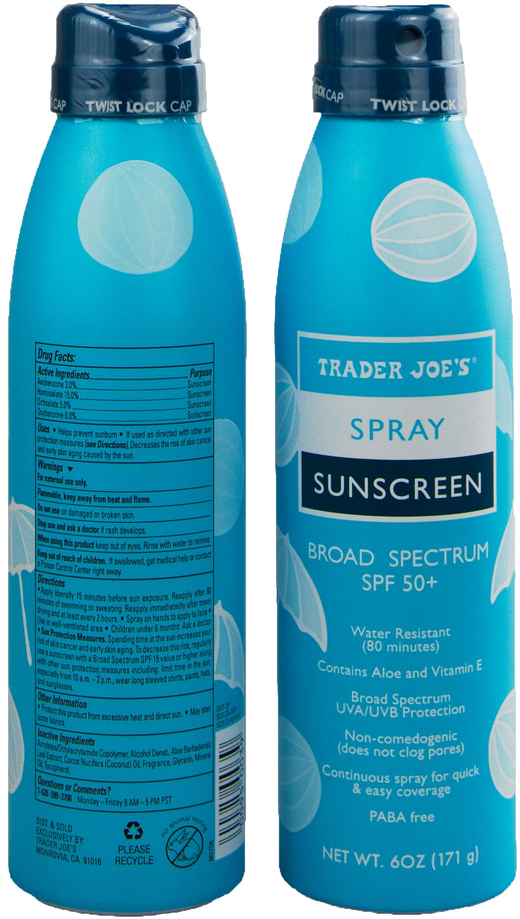 TJ's Nourish Spray Sunscreen, application rapide, pratique en déplacement et en plein air.
