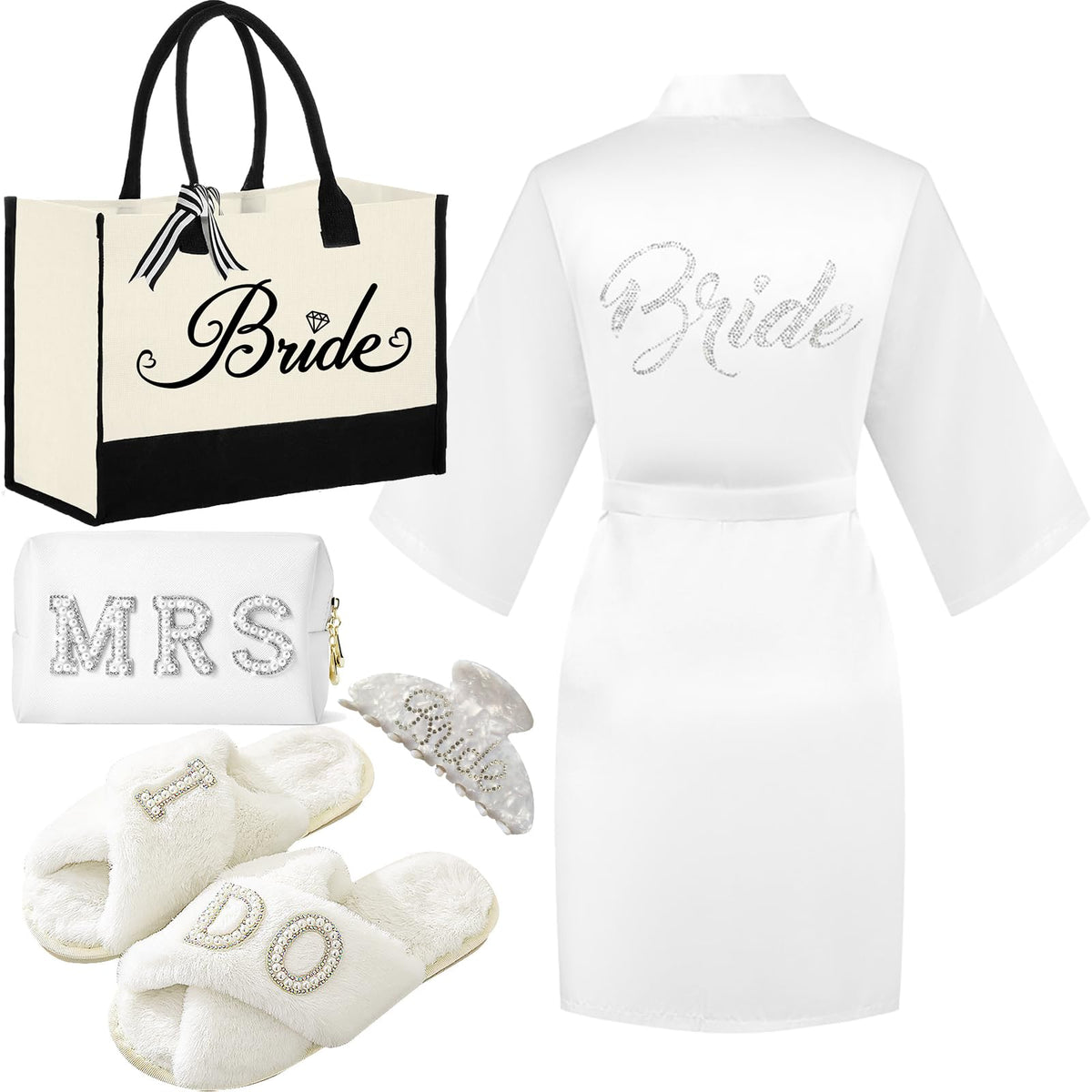 Tkifoda Trousse maquillage MRS avec perles et strass, pratique et élégante.