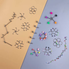Bijoux TKKUY piercing 16G BCR et CHR pour différents emplacements.