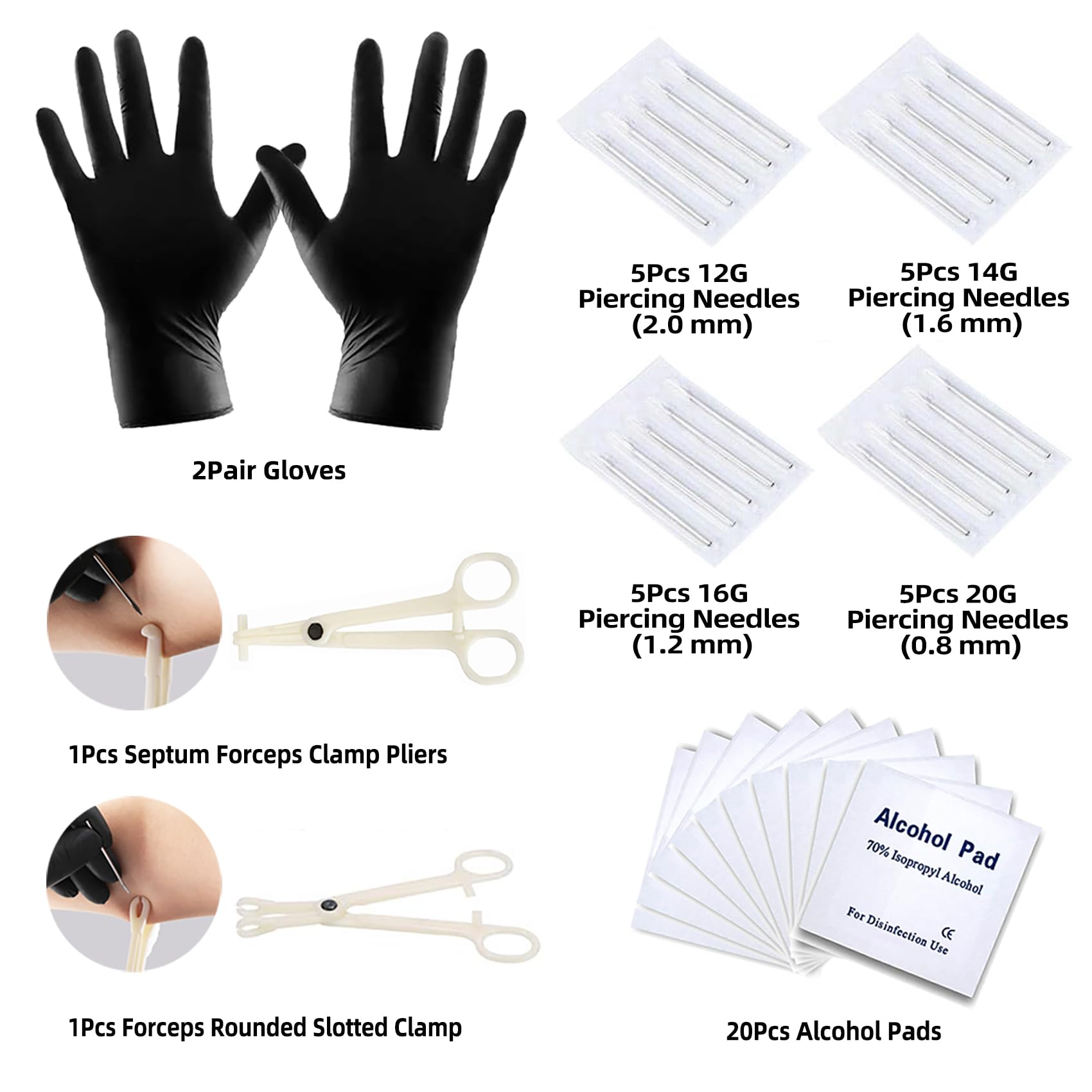 TKKUY bijoux piercing 14G-16G, qualité fiable pour divers montages.