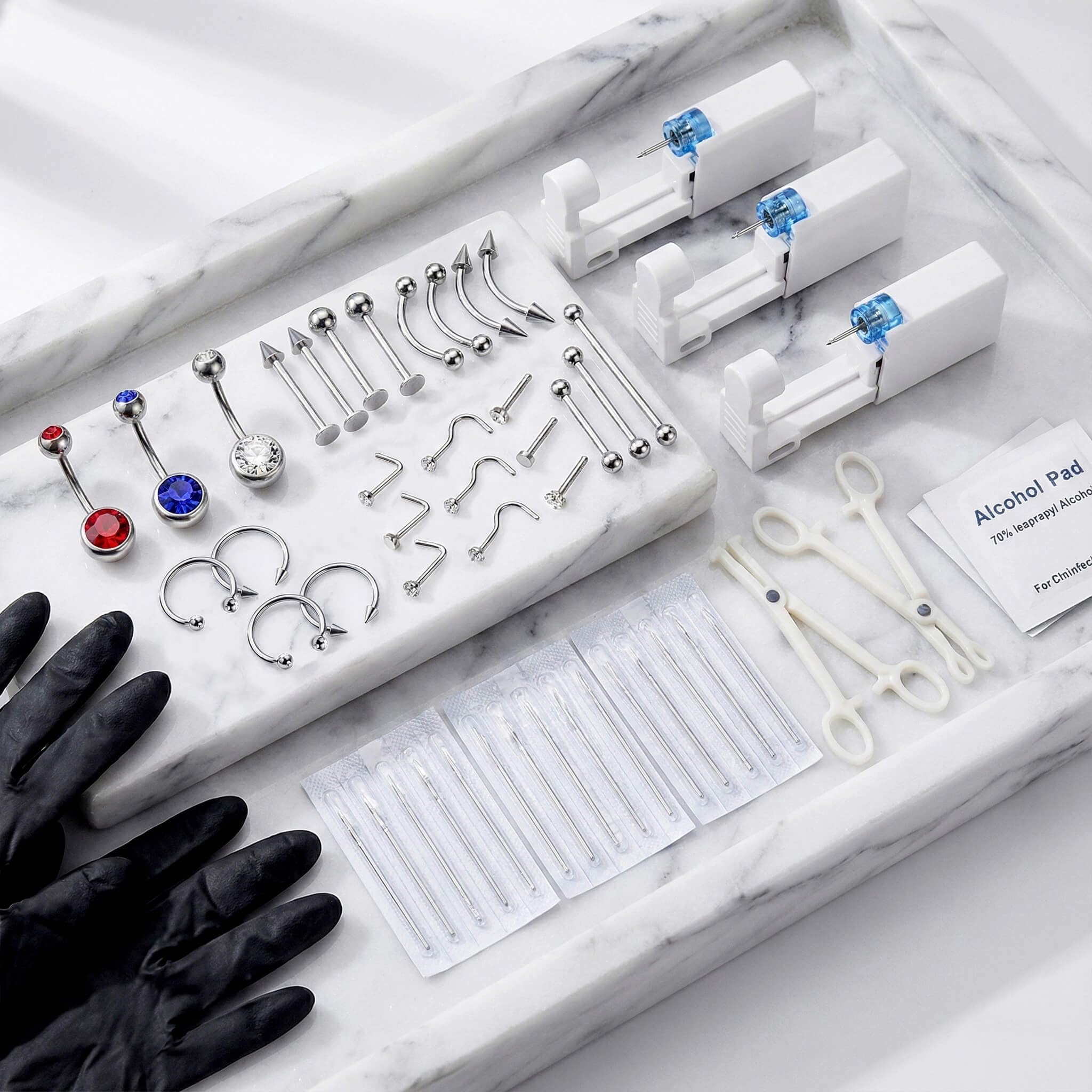 Pistolets piercing nez TKKUY, outils précis pour des piercings du nez