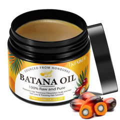 Huile Batana TKTALKER dans le flacon, soin capillaire pur pour cheveux plus forts.