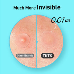 Bord ultra-fin 0,01 cm du patch TKTK invisible sous le maquillage