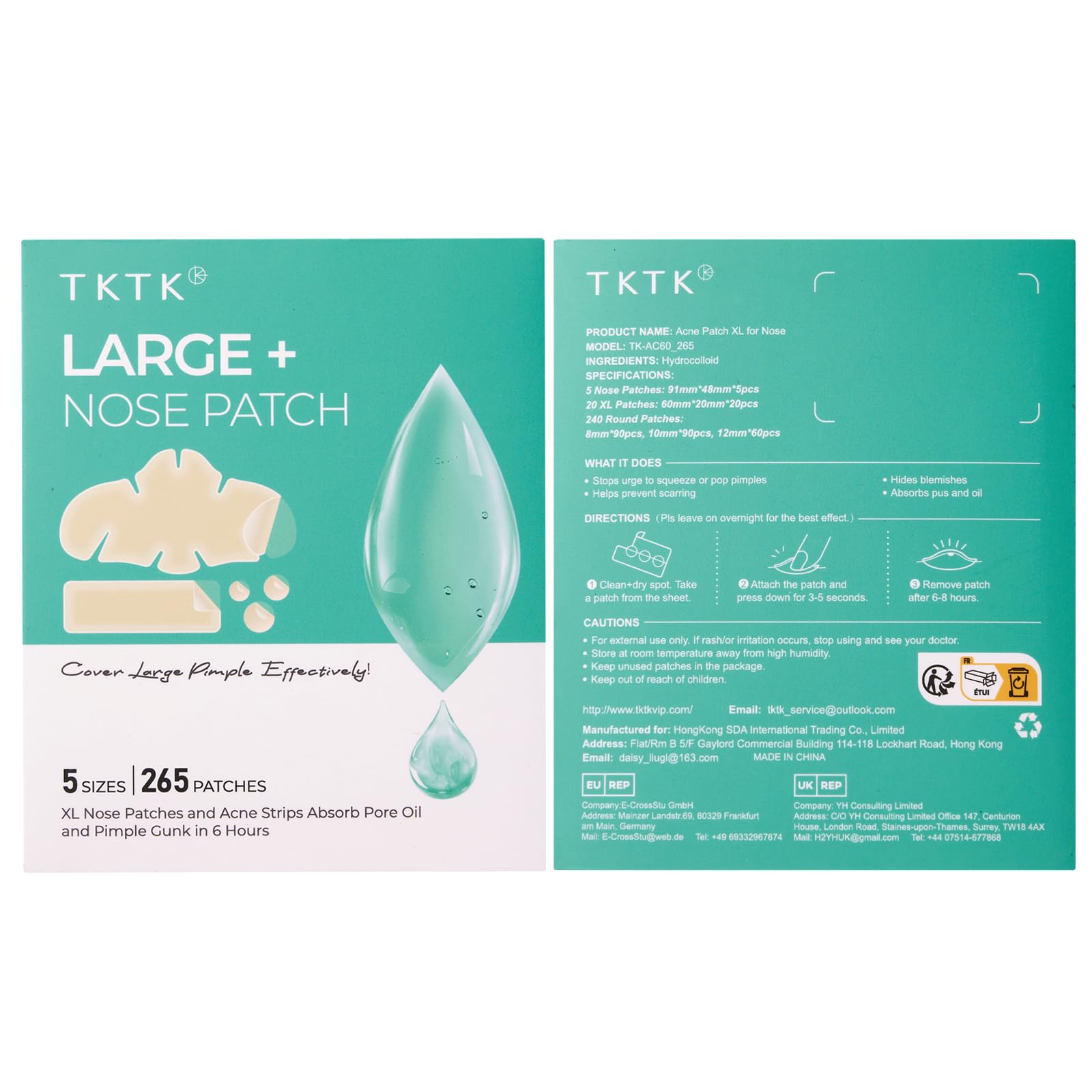 TKTK Easy Peel Packaging keeps patches fresh