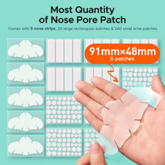 TKTK Nose Pore Strips 91x48mm for targeted oil absorption