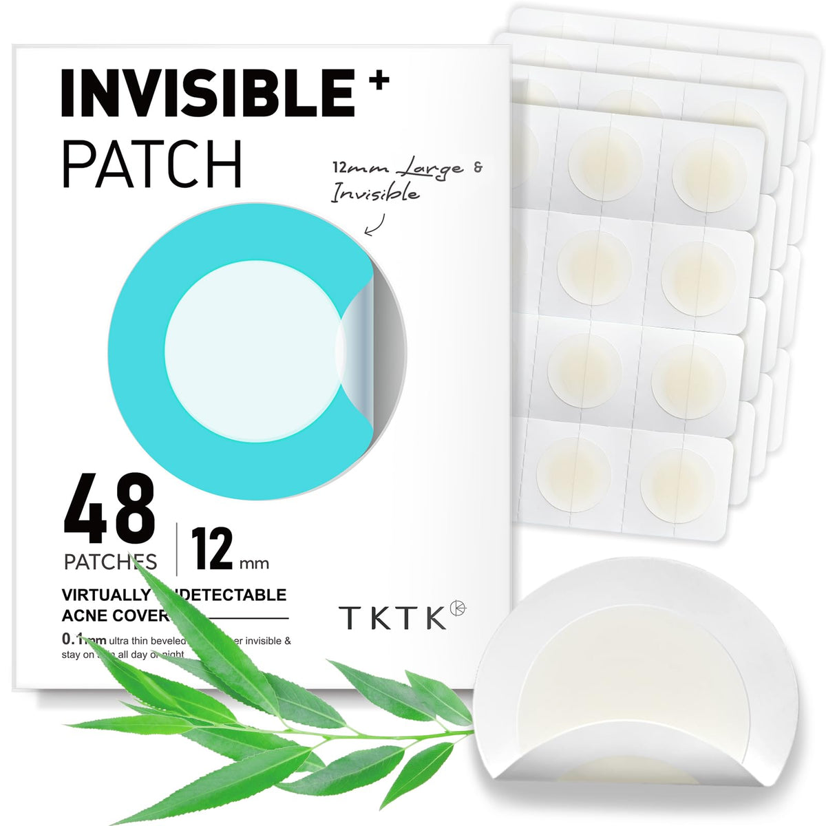 Pansement TKTK bouton invisible 12 mm pour discrétion sous le maquillage
