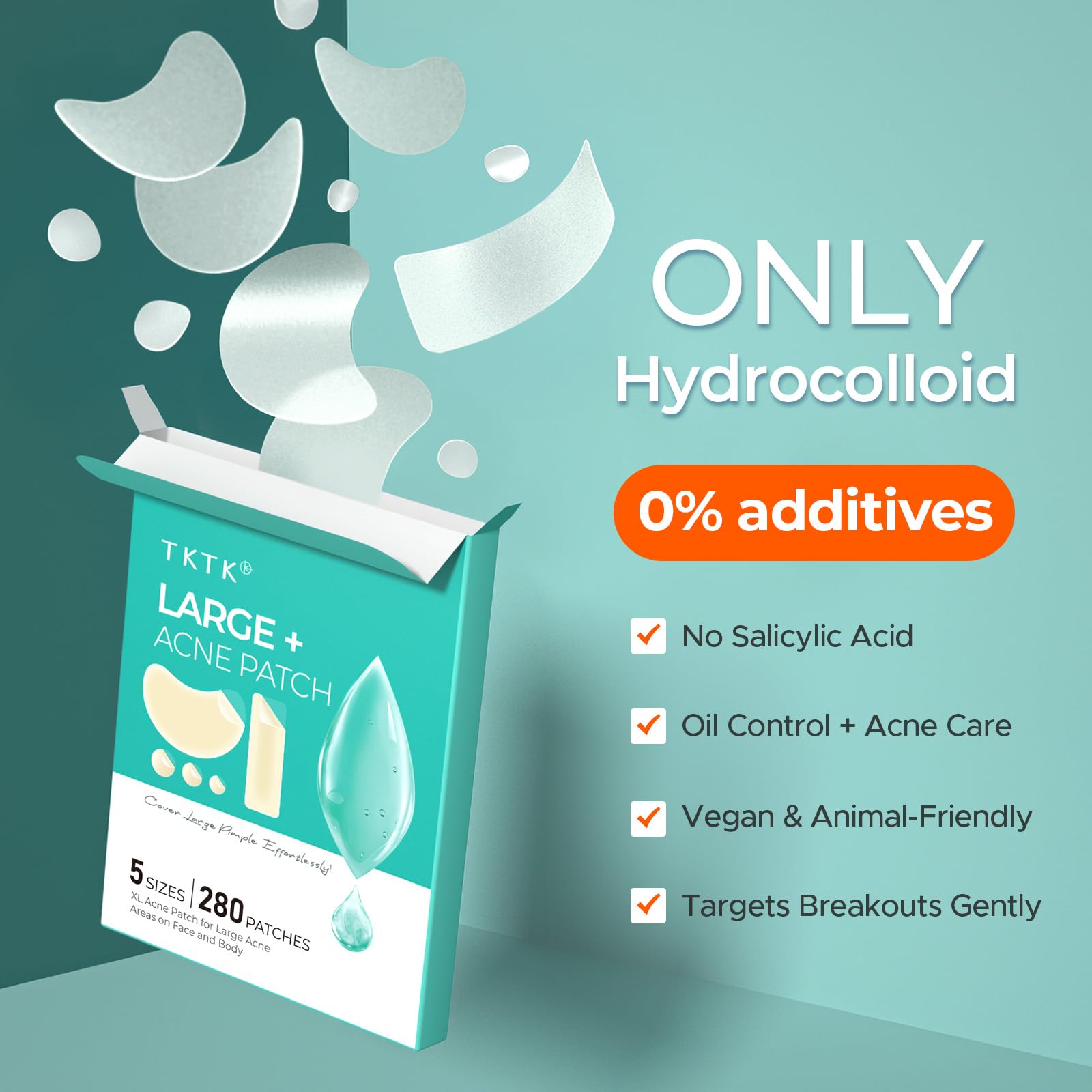 Patch hydrocolloide TKTK 10mm pour imperfections moyennes.