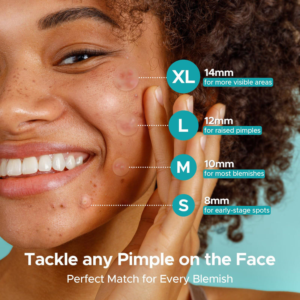 Patch hydrocolloïde TKTK 12mm couvrant les imperfections sur le visage.