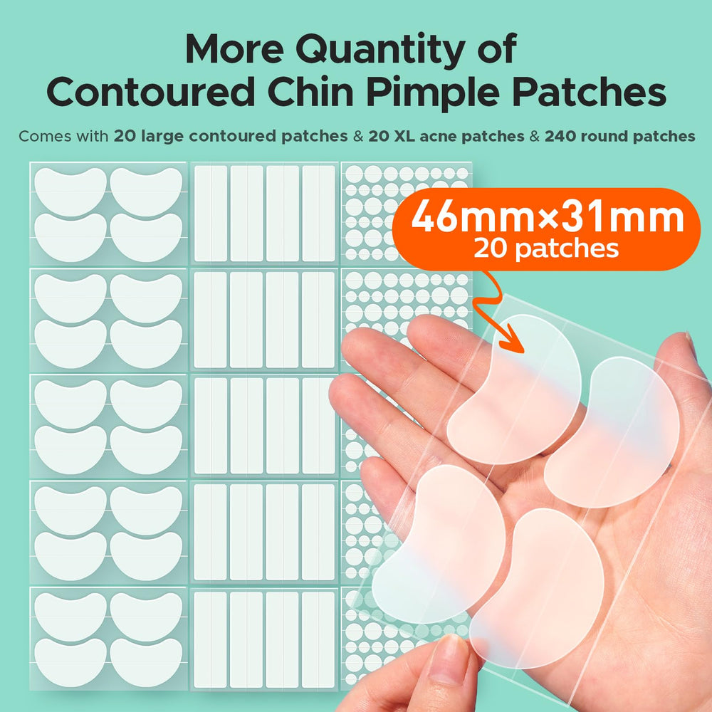 Patch hydrocolloide TKTK ligne mandibulaire XL, épouse les contours.