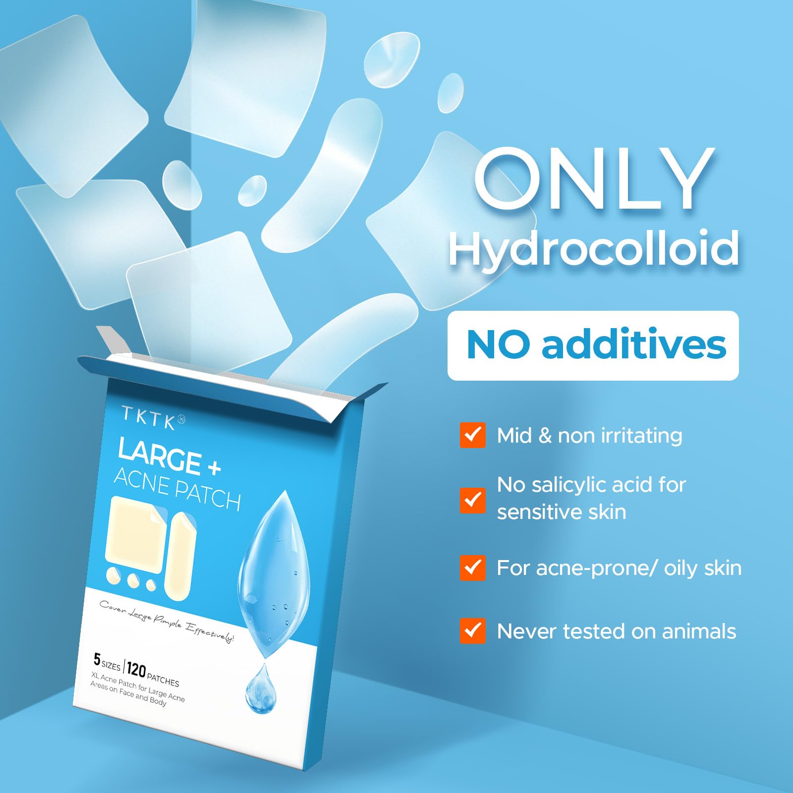 TKTK patch hydrocolloïde utilisation nuit, sans effort