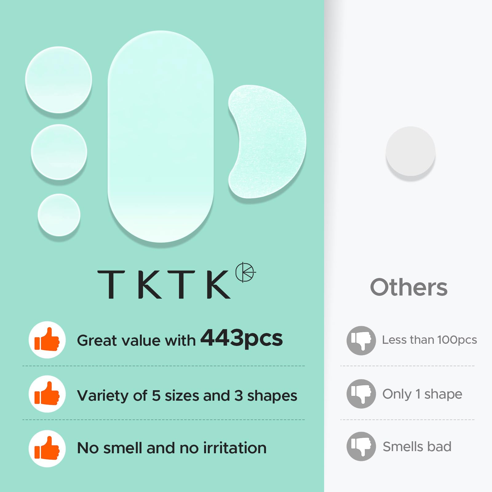 Noyau hydrocolloïde TKTK: cœur adhérent et absorbant.