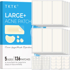 Patch TKTK XL 68x27 mm sur le visage, couverture efficace des imperfections nocturnes