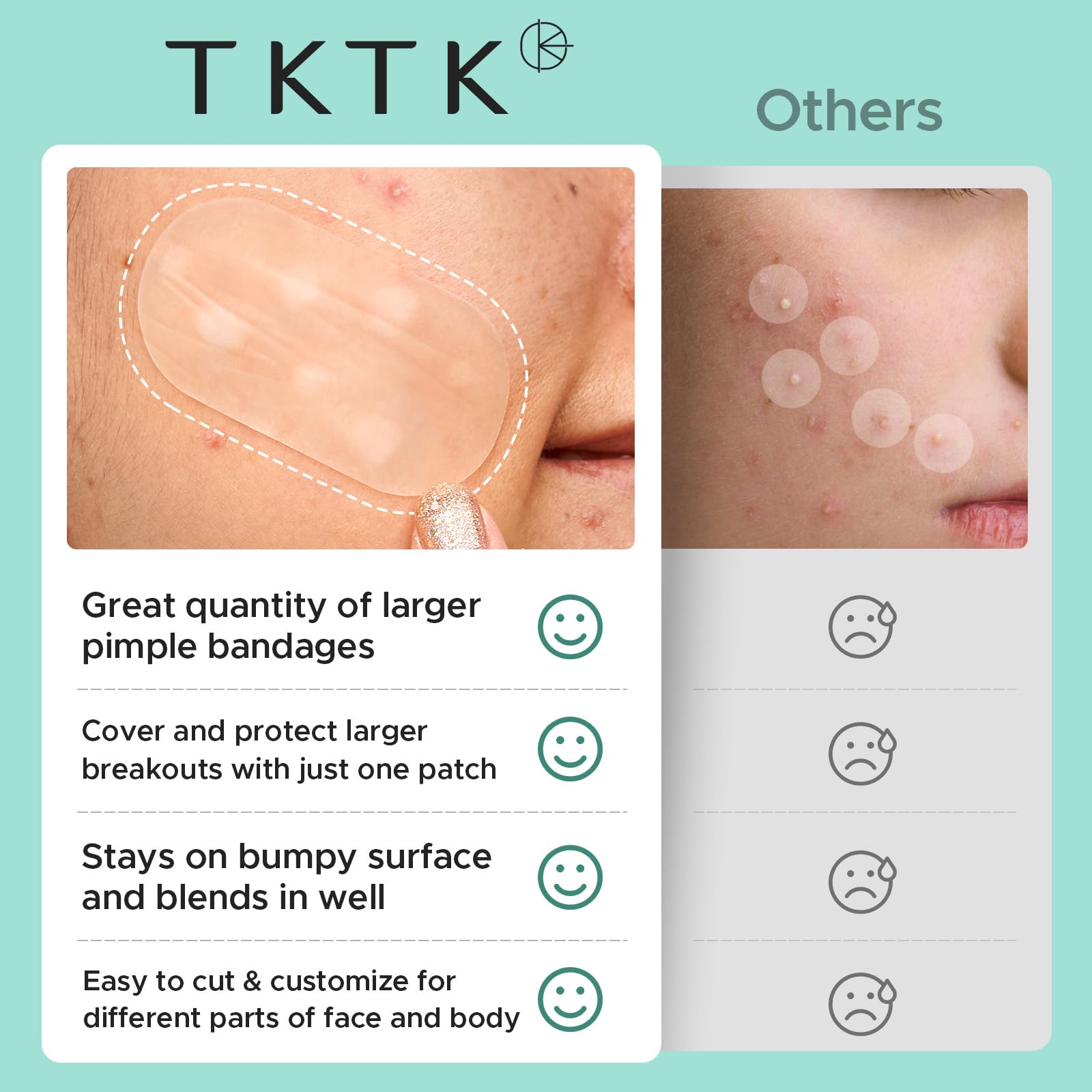 Points TKTK 10mm, patch pratique pour zones ciblées.