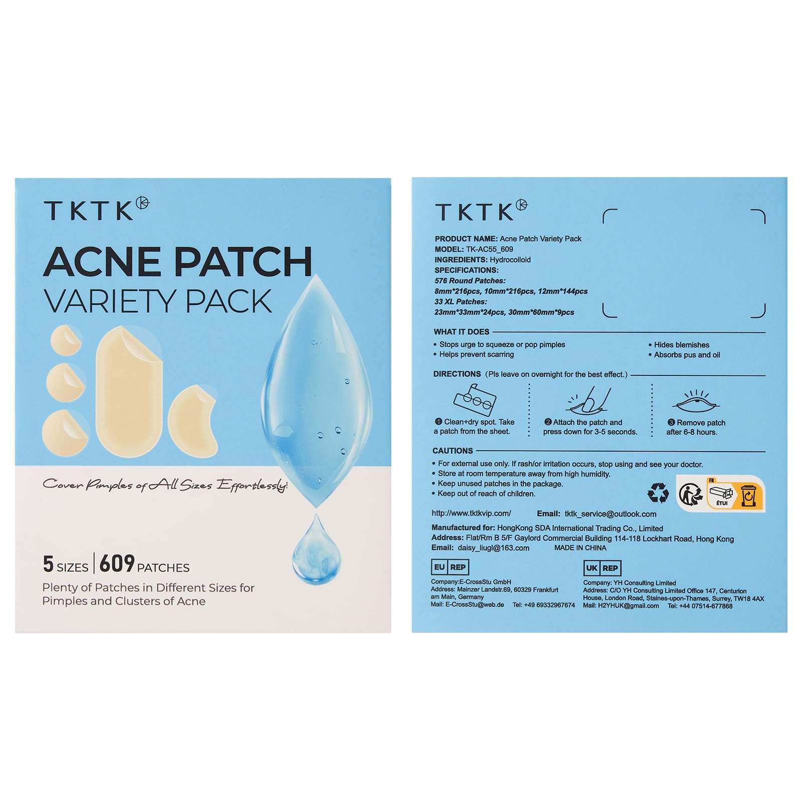 TKTK individually packaged patches for on-the-go emergencies
