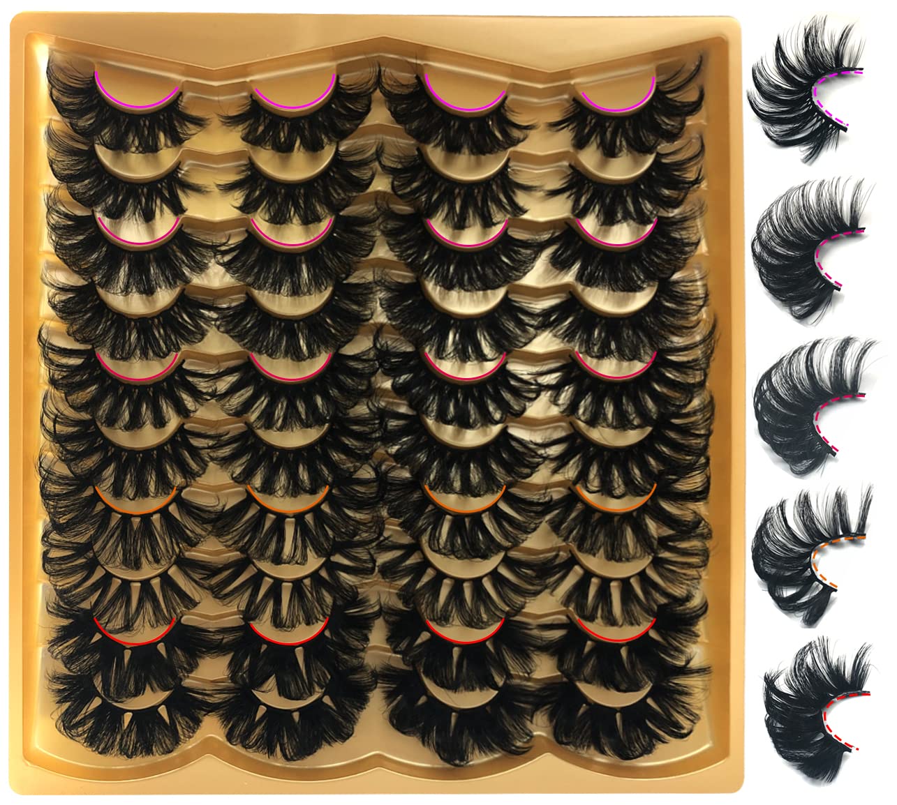 Cils vison synthétique 25 mm TMIELYBS style épuré pour un regard glamour.