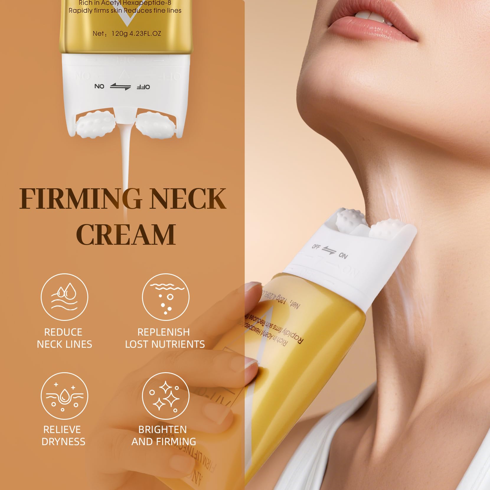 TMYIOYC AH-8 pot crème cou-yeux, texture riche pour un soin hydratant.