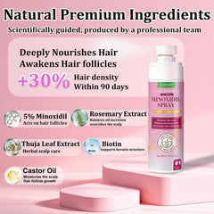 Application sur le cuir chevelu avec Minoxidil 5% de TNEGHC, stimulation potentielle