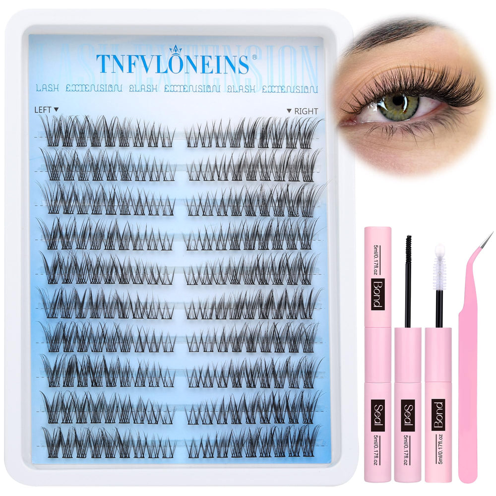TNFVLONEINS kit extensions cils gauche et droite pour aspect naturel.