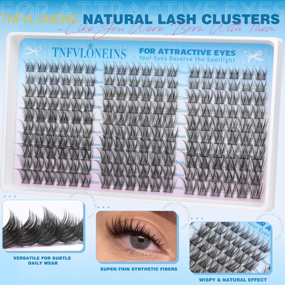 Effet plume naturel avec les clusters TNFVLONEINS pour un regard éveillé.