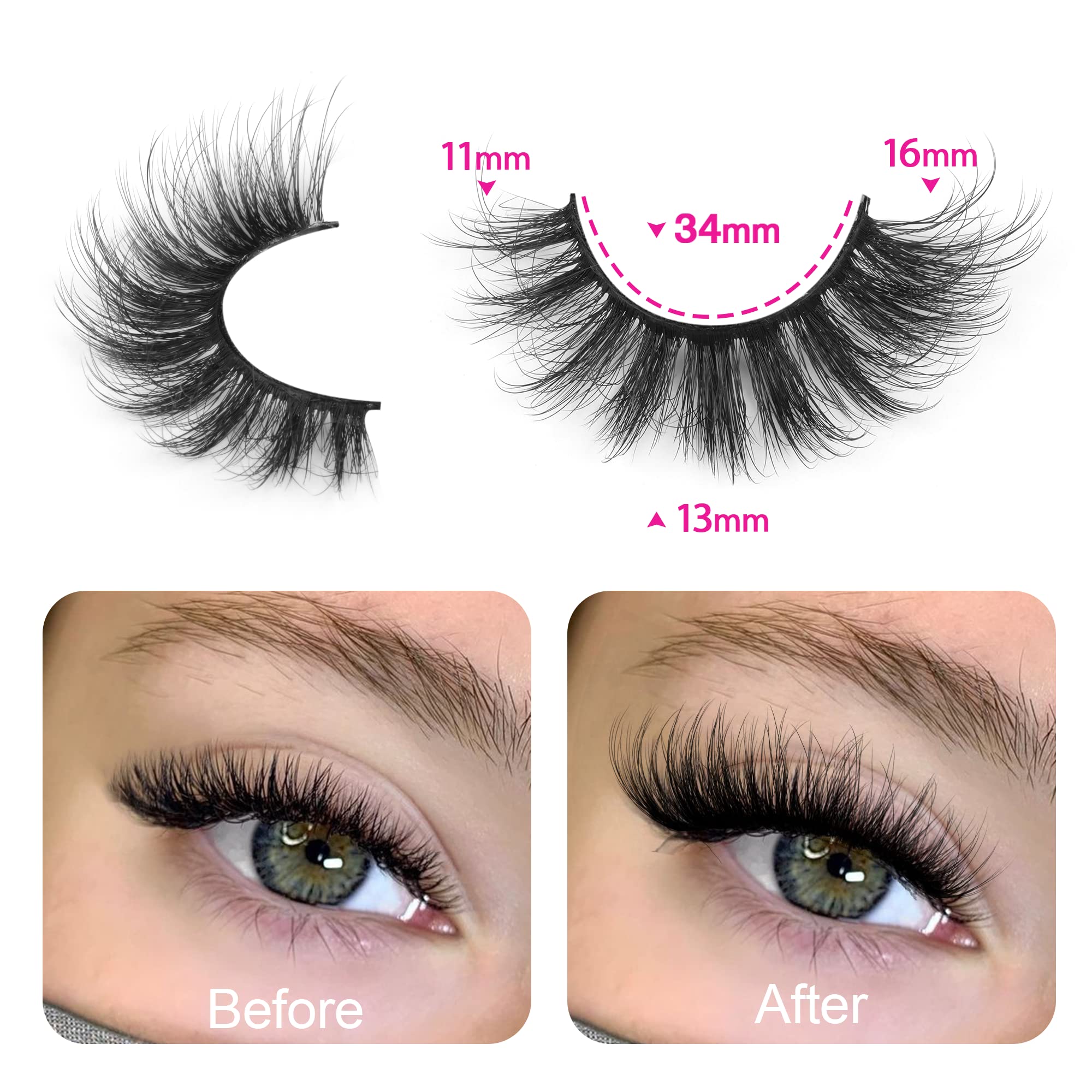 TNFVLONEINS cils extensions naturels 5D pour volume subtil.