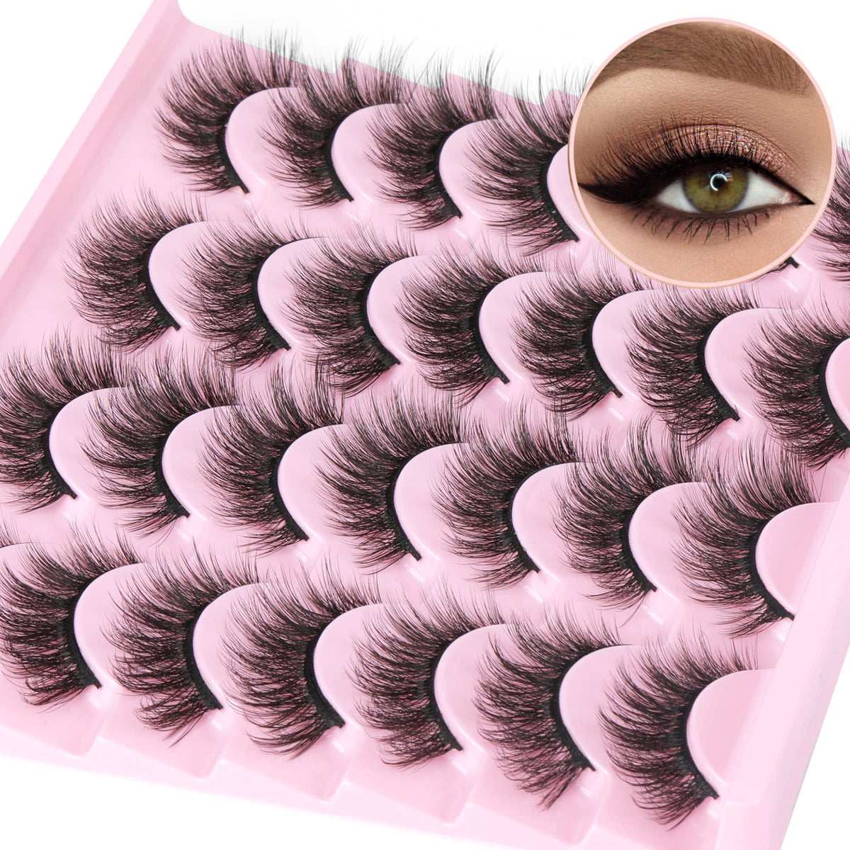 TNFVLONEINS cils mink naturels 14mm pour un regard discret et élégant.