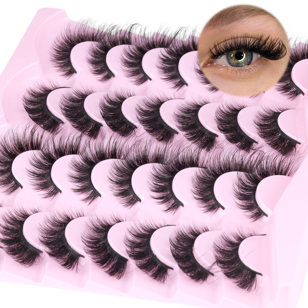 TNFVLONEINS cils vison regard oeil-renard 14 paires pour un regard en coin naturel