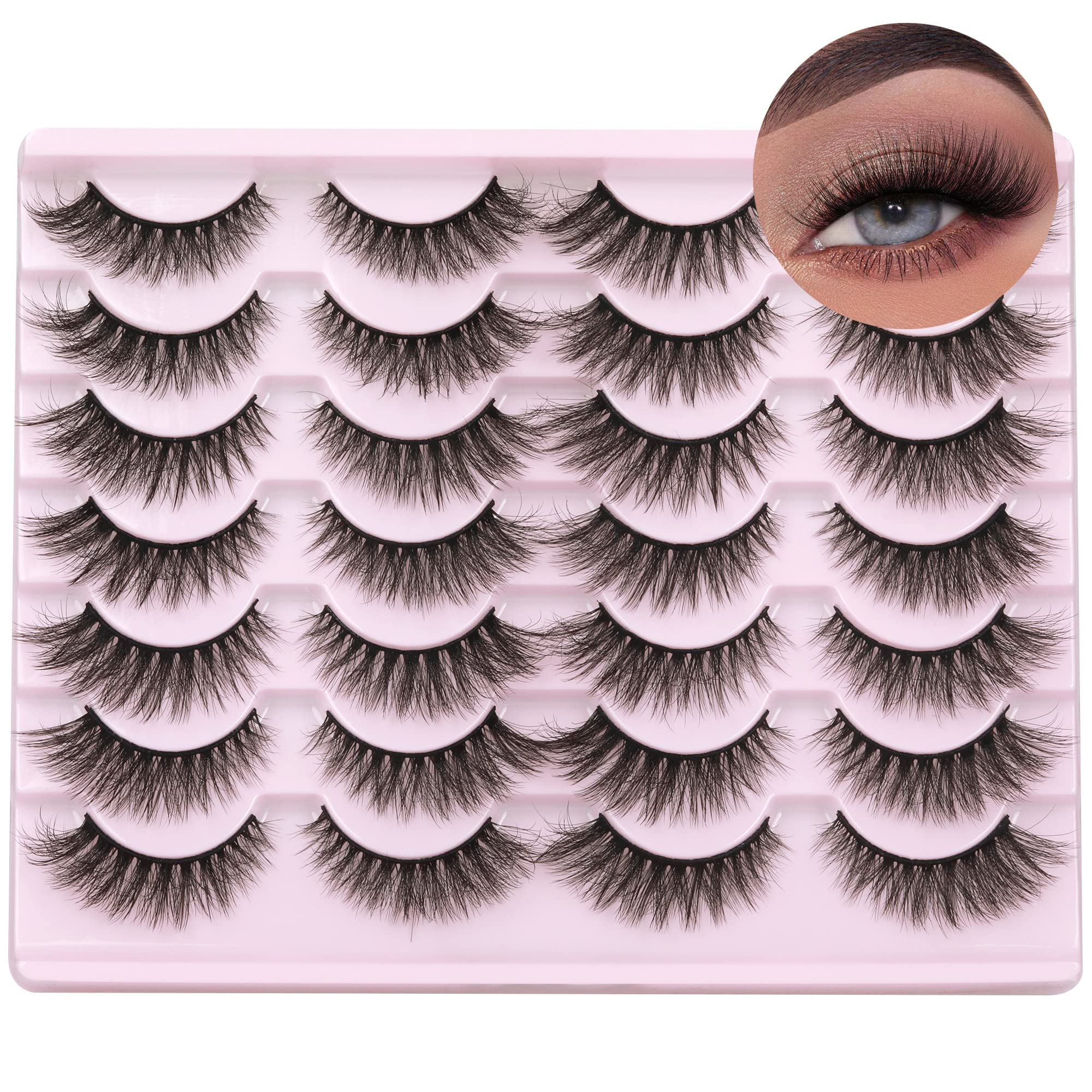 TNFVLONEINS cils wispy mink, œil-de-chat 16mm, allure glamour durable.