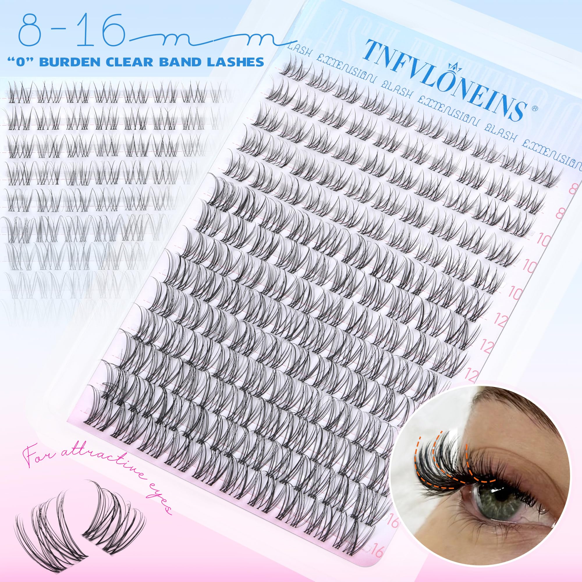 TNFVLONEINS clusters cils, effet plumeux pour volume discret