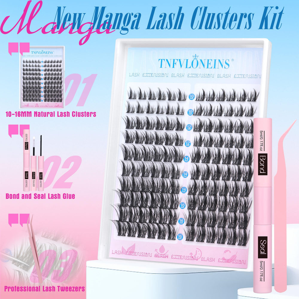 TNFVLONEINS clusters ultra-fin 0,07 mm : intégration douce avec les cils