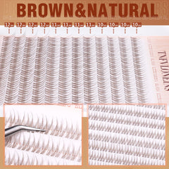 TNFVLONEINS extension cils doux naturel, fait main pour un aspect léger.