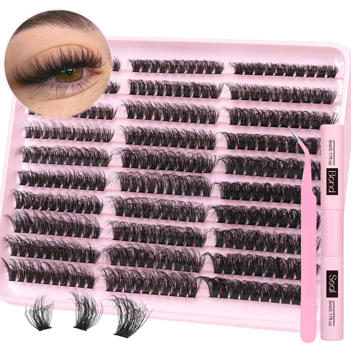 TNFVLONEINS extensions fluffy 60D-80D-100D pour un regard volumineux.