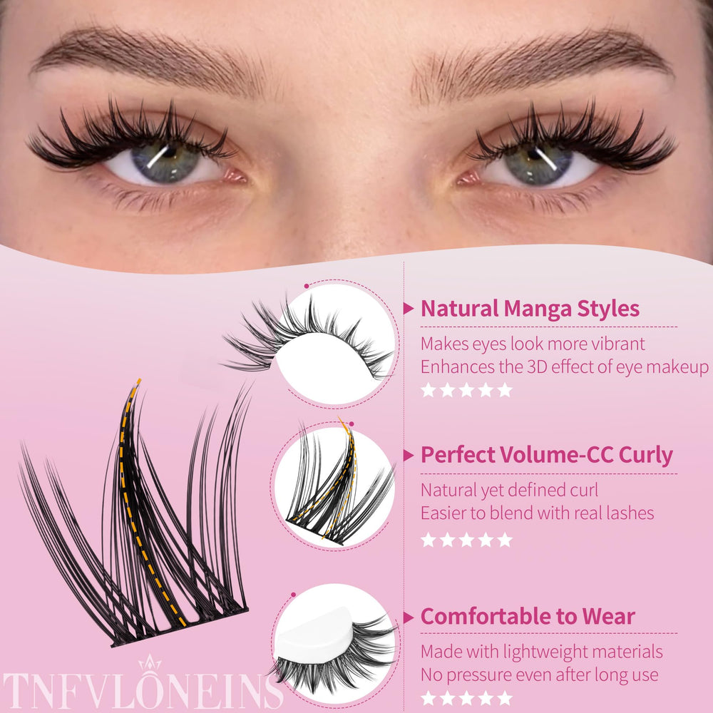 TNFVLONEINS fibre imitation vison cils doux et légers