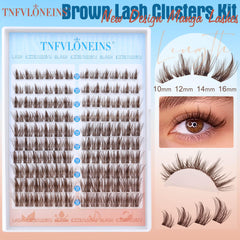Cils manga marron et bande ultra-fine 0,07 mm pour confort