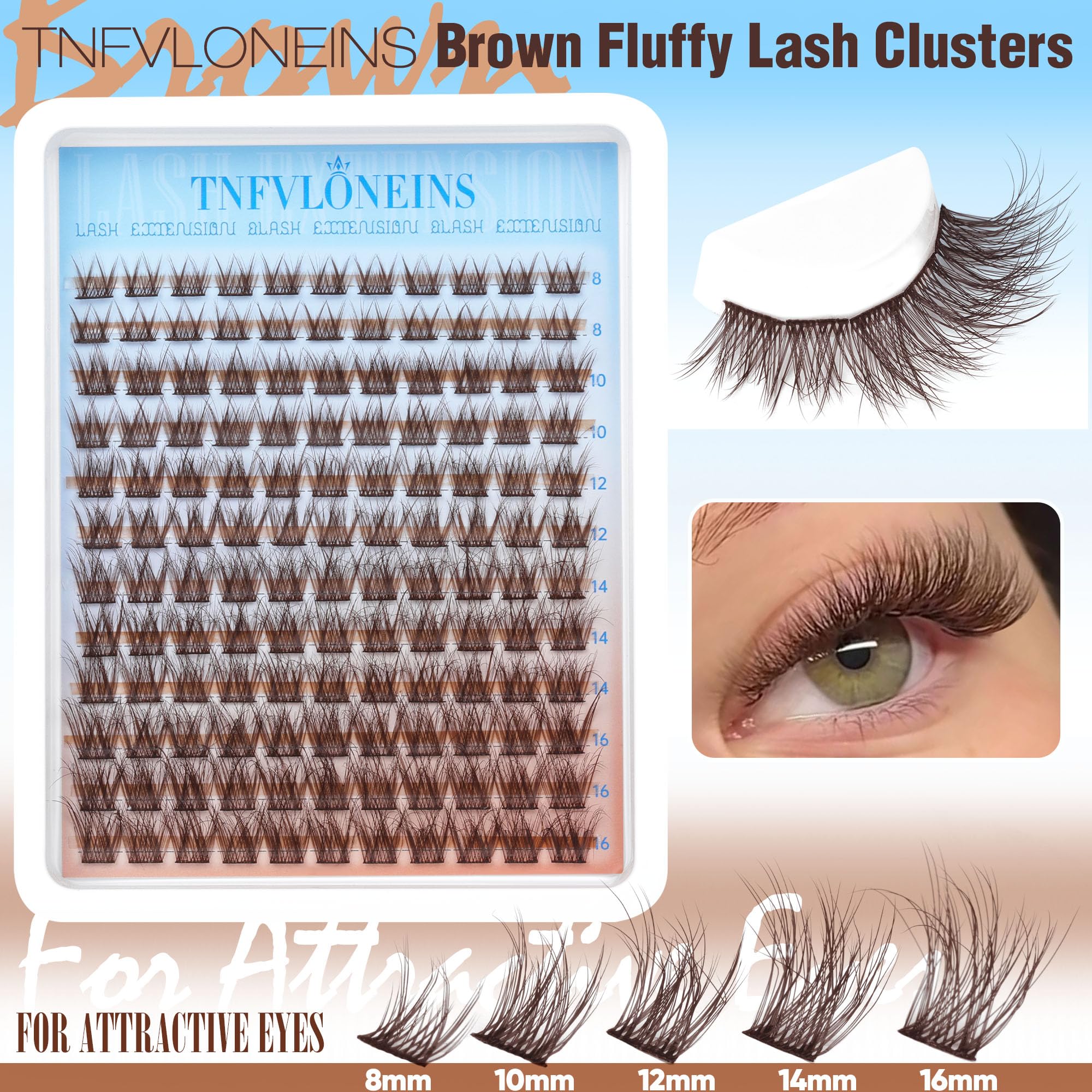 TNFVLONEINS clusters marron: pigments chauds pour un effet doux et authentique.