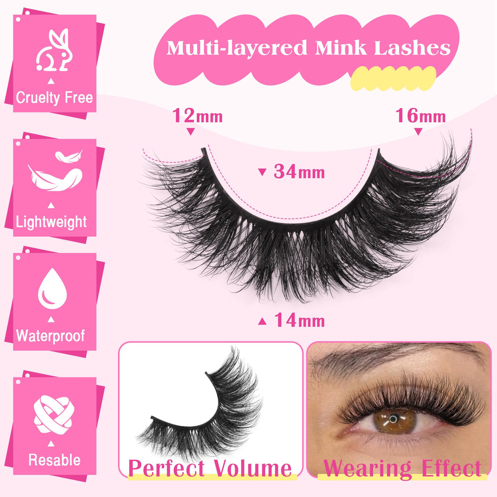 TNFVLONEINS longueur cils 12-16 mm pour un regard plus ouvert