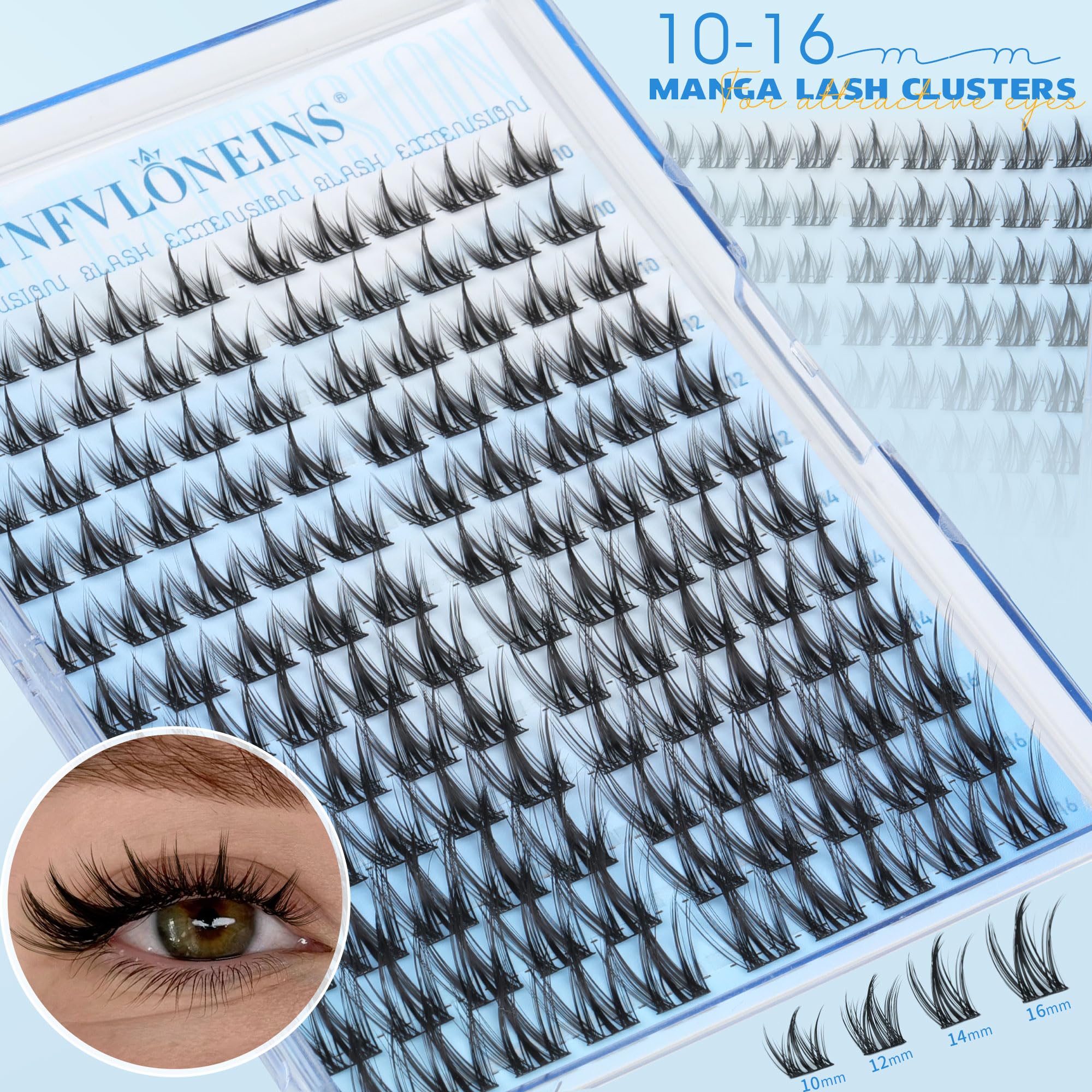 TNFVLONEINS extensions cils naturelles avec pointes: regard élégant et léger.