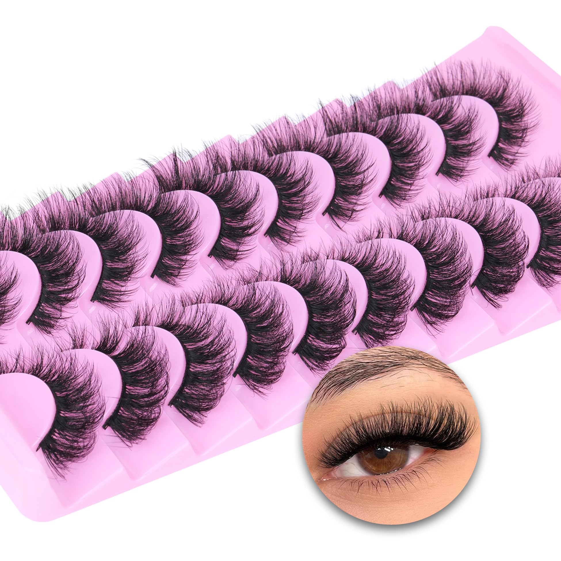 TNFVLONEINS pack cils mink 4D wispy naturel pour un regard subtil
