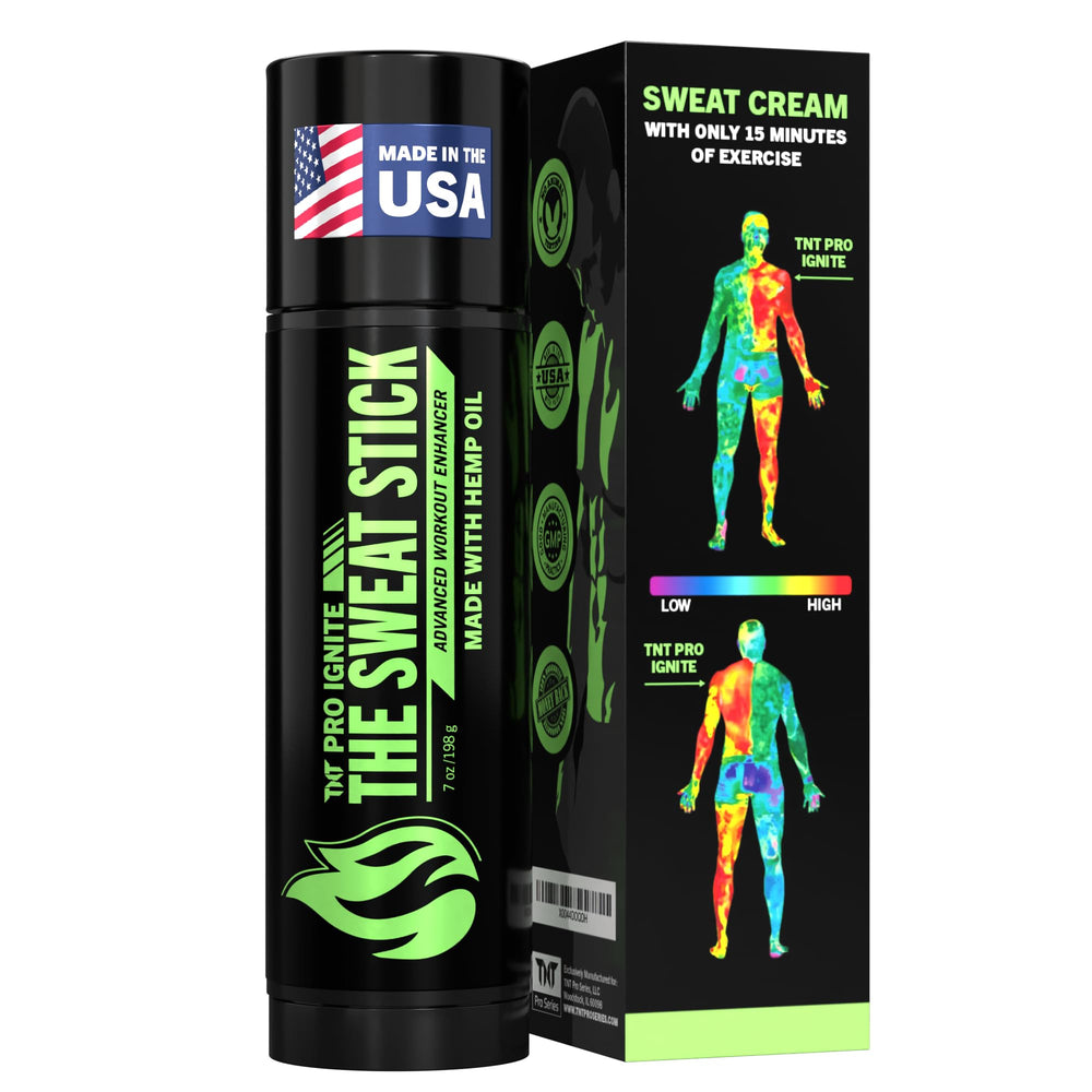 TNT Pro Ignite crème-sueur-stick-application : application facile pendant l'entraînement.