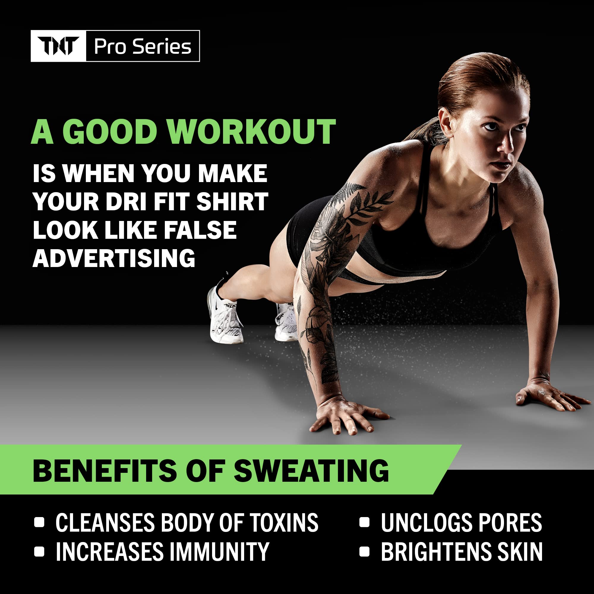 TNT Pro Series Ignite hot sweat cream being applied to forearm during workout