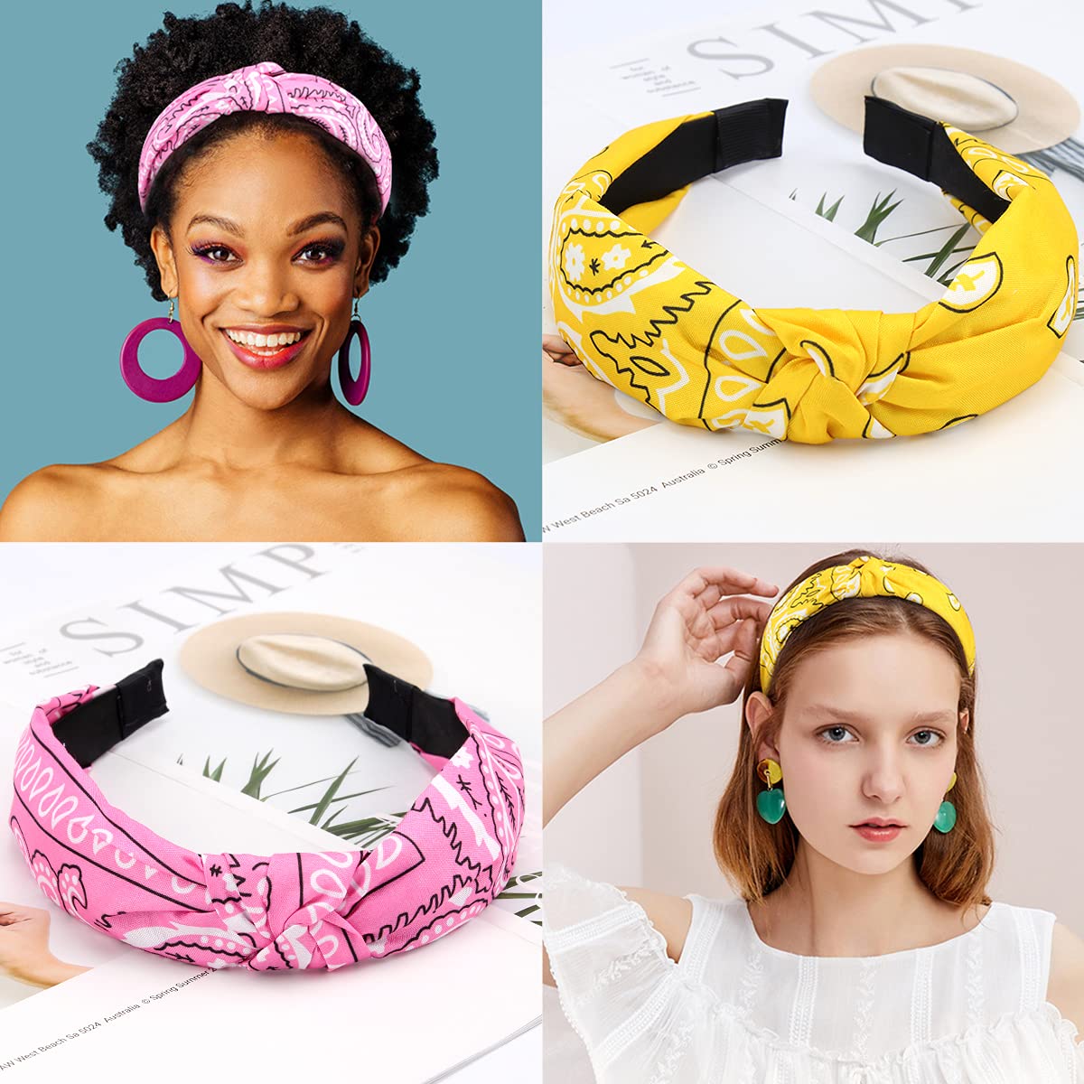 TOBATOBA bandana-cheveux-elastique-anti-glissement, maintien confortable.