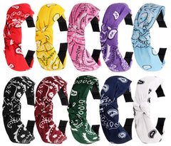 TOBATOBA bandanas-noeud-paisley ensemble-10-pieces, accessoire polyvalent pour cheveux au quotidien.