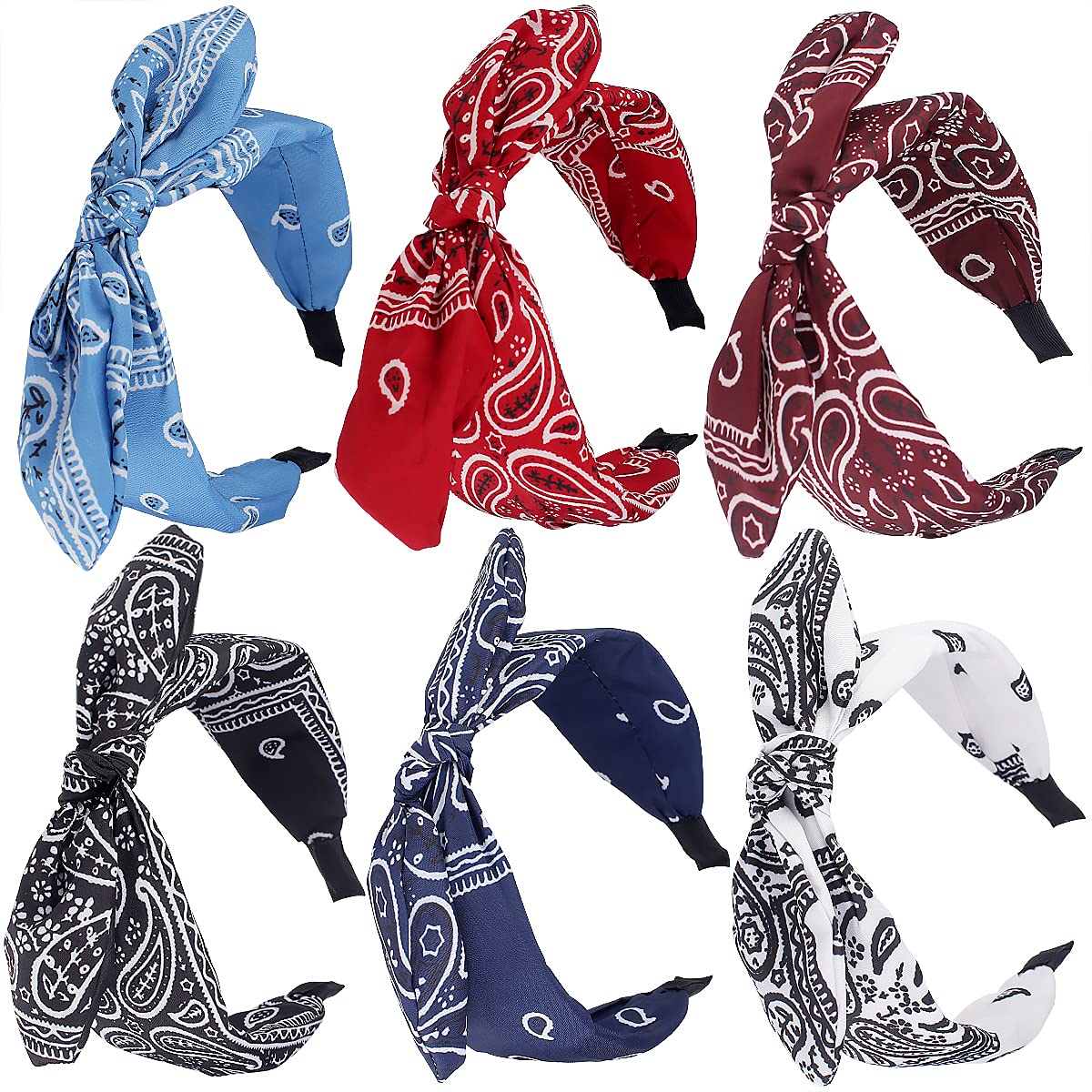 TOBATOBA bandeau-cheveux paisley avec noeud, look distinctif.