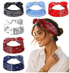 Bandes Tobeffect bandana-cheveux avec nœud paisley pour un style boho durable.